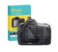 (3 Packs) Rieibi Screen Protector for Canon EOS 5D Mark III 5DS 5DSR Digital Camera, 0.33mm 9H Hardness Tempered Glass Film for Canon EOS 5DIII 5D3 with Top Screen Protector