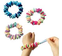 3 Packs Skin Picking Fidget Cuff Stretchy Loom Crochet Bracelet Anxiety Relief Therapy for Trichotillomania Nail Biters