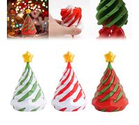 3 Packs Spiral Cone Fidget Toy for Anxiety Relief, 3D Printed Christmas Tree Design, Sensory Stress Relief Tool for Adults & Kids, Dual-Purpose Desk Ornament
