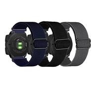 3 Packs Stretchy Nylon Bands Compatible with Garmin Instinct/Instinct 2 Solar, 22mm Sport Breathable Wristband for Garmin Instinct Tactical/Solar/Tide/Esports(Black/Gray/Blue)