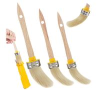 3 Packs Trim Paint Brush for Walls, Round Paint Brushes for Touch up House Wall Edges, Detail Areas Small Repairs Art, Sash, Baseboards and Corners