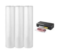 3 Packs Vacuum Sealer Bags (Rolls) Compatible with Anova Culinary Precision Vacuum Sealer, Commercial Grade Vacuum Sealer Bags (11 in x 16.4 ft) BPA Free Food Vac Bags for Food Storage, Sous Vide