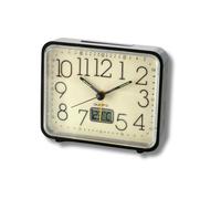 3 PAGEN® Alarm Clock with Thermometer - Large Numbers - Fluorescent Background for Easy Readability in the Dark - Snooze Function for a Pair of Extra Minutes - Compact Dimensions: 10.5 x 5 x 8 cm