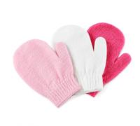 3 Pair Exfoliating Gloves with Hanging Loop, Shower Body Scrub Gloves for Dead Skin Removal, Deep Cleansing Bath Mitts for Spa & Massage