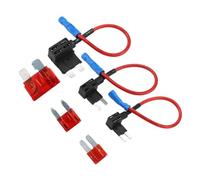3 Pair Fuse Tap,10 Amp Car Fuses Taps Set Block Mini Circuit Fusetap Piggy Back Connectors Micro Kit Adding a Circuits Adapter Piggyback Inline Electrical Holder Copper Wires,for Ship Cars Fuse's Box