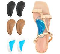 3 Pair Gel Arch Support Pads, Arch Support Insoles Women Adhesive High Arch Pad Arch Insoles Shoe Plantar Fasciitis Gel Arch Pads for Relieve Pressure Foot Arch Support for Women Men Kids, One Size
