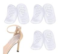 3 Pair Gel Heel Pads,Heel Cushion Pads for Plantar Fasciitis,Silicone Heel Protectors Support(L)