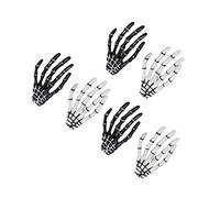 3 Pair Halloween Skeleton Hands Bone Hair Clips, Delicate Punk Rock Horror Hair Clip for Women, for can decor your hair, but also is a great decoration for Halloween parties