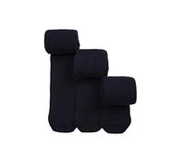 3 PAIR OF COTTON RICH SCHOOL CHILDREN GIRLS SUPER SOFT KIDS PARTY FOOTED TIGHTS (9, Navy)