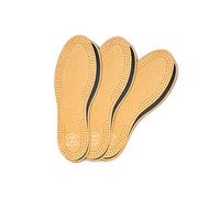 3 Pair Pack Pecari Carbon Shoe Insoles Set | Vegetable Tanned Sheepskin Leather with Activated Carbon Charcoal | Elegant and Comfortable | Kaps (Women / 5 UK / 38 EUR)