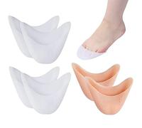 3 Pair Toe Protector Gel Toe Cap Silicone Toe Protector Breathable Silicone Gel Forefoot Cushion Pads Toe Protector Support Sleeve for Ballet Dance Pointed Shoe Athlete Women Men,Skin and White