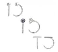 3 Pairs 14K Gold Stay Close Hoop Huggie Half Hoop Earrings Minimalist Tiny Cartilage Helix Open Hugging for Women | Hypoallergenic 316L Stainless Steel Jewelry Set Trending Valentine's Day Gifts (A24