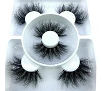 3 Pairs 25 mm 8D fake Lashes BulkwithWispy NaturalEyelash Wholesales makeup Fluffy False Eyelashes