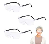 3 Pairs 300% Magnifying Glasses,3X Magnify Vision Magnifying Glasses,Hands Free Magnifying Eyeglasses for Reading/Crafts/Jewellers/Hobbies and Close Work(Non Lighted Magnifier）