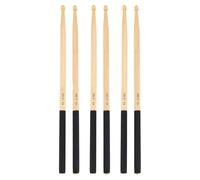 3 Pairs 5A Drumsticks, Maple Drum Stick with Black Non Slip Handle 40.6 X 1.5cm for Percussion Instrument