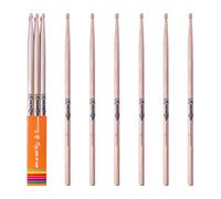 3-pairs Anti-slip Coating Drumstick,Classic 5A Drum Stick, Premium Hickory Drum Stick, Hard Wood Drum Stick,for Acoustic or Electronic Drum, weight and picth matched. High-end Drum Stick.