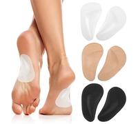3 Pairs Arch Support Shoe Insoles, Plantar Fasciitis Gel Arch Support Insoles Pads, Orthopedic Flat Feet Orthotic Insoles Heel Inserts Cushion Pads, Cushions for Foot Pain and Adhesive (3 Pairs)