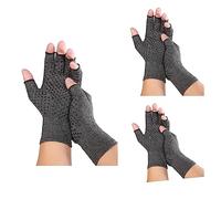3 Pairs Arthritis Gloves, Pressure Gloves Breathable, Relieve Joint Pain, rheumatoid, arthritis, swelling and tendonitis pain relief, Provide Support and Warmth (With Silicone Dots) (SMALL)