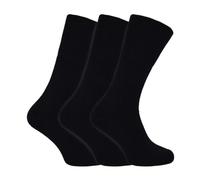 3 Pairs Bamboo Thermal Socks for Winter | THMO | Mens & Ladies Sizes | Warm Thick Bamboo Socks (12-14, Black)