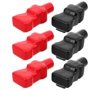 3 Pairs Battery Terminal Cover Kit for Car and Boat Top Posts PVC | Flexible Positive and Negative Caps, Easy Installation, Stable in Hot and Cold Temperatures, Reduces Short Circuit Risk
