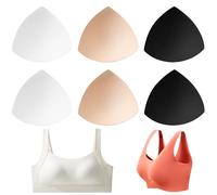 3 Pairs Bra Pads, Bra Inserts, Women's Sports Bra Pads, Removable Bra Pads, Suitable for Bikini Swimwear