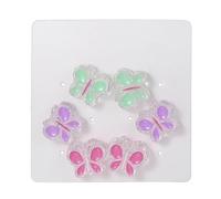 3 Pairs Butterfly Ear Stud Transparent Acrylic Earrings Girls Women Butterfly Earrings Valentine