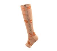 3 Pairs Compression Socks Toeless Medical Zip Sock15-20mmHg Leg Support Woman Man Open Toe Knee