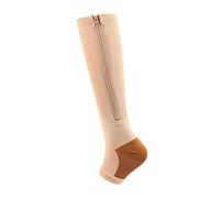 3 Pairs Compression Socks Toeless Medical Zip Sock15-20mmHg Leg Support Woman Man Open Toe Knee