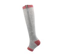 3 Pairs Compression Socks Toeless Medical Zip Sock15-20mmHg Leg Support Woman Man Open Toe Knee