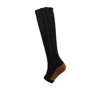 3 Pairs Compression Socks Toeless Medical Zip Sock15-20mmHg Leg Support Woman Man Open Toe Knee