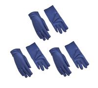 3 Pairs Cotton Gloves Resuable Soft Works Glove Or Moisturizing Hands Jewelry Archival Costume Inspection Gloves Mittens for Women Cold Weather (Navy, One Size)