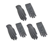 3 Pairs Cotton Gloves Resuable Soft Works Glove Or Moisturizing Hands Jewelry Archival Costume Inspection Gloves Mittens for Women Cold Weather (Dark Gray, One Size)
