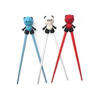 3 Pairs Cute Tableware Detachable Learning Training Helper Chopsticks for Kid Baby Beginner Adult (Panda)