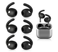 3 Pairs Ear Hooks for Samsung Galaxy Buds 3, Silicone Ear Tips Anti-Slip Soft Earhooks Ergonomic Design Earbud Grips Comfortable Fit Earbud Hook Earbuds Accessories for Galaxy Buds3, Black