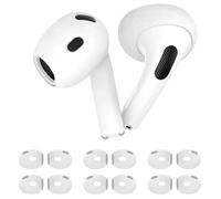 3 Pairs Ear Tips Covers for AirPods 4 Anti-Slip Fit in Charging Case Replacement Sport Ear Tips Anti Slip Silicone Anti Scratches Accessories Compatible with Apple AirPods 4th Generation(White)