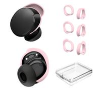 [3 Pairs] Ear Tips Covers for Bose New QuietComfort Earbuds (2024), Silicone Sport Ear Hook Cover Accessories for Bose New QC Earbuds, Anti-Slip Replacement Eartip Fit Kit (S,M,L) (Pink)
