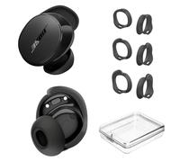 [3 Pairs] Ear Tips Covers for Bose New QuietComfort Earbuds (2024), Silicone Sport Ear Hook Cover Accessories for Bose New QC Earbuds, Anti-Slip Replacement Eartip Fit Kit (S,M,L) (Black)