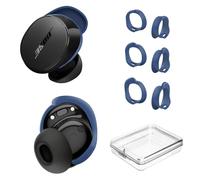[3 Pairs] Ear Tips Covers for Bose New QuietComfort Earbuds (2024), Silicone Sport Ear Hook Cover Accessories for Bose New QC Earbuds, Anti-Slip Replacement Eartip Fit Kit (S,M,L) (Blue)