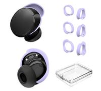 [3 Pairs] Ear Tips Covers for Bose New QuietComfort Earbuds (2024), Silicone Sport Ear Hook Cover Accessories for Bose New QC Earbuds, Anti-Slip Replacement Eartip Fit Kit (S,M,L) (Lilac)