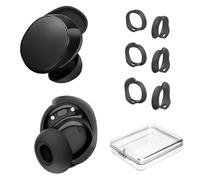 [3 Pairs] Ear Tips Covers for Bose New QuietComfort Earbuds (2024), Silicone Sport Ear Hook Cover Accessories for Bose New QC Earbuds, Anti-Slip Replacement Eartip Fit Kit (S,M,L) (Black)