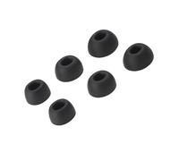 3 Pairs Earbuds Tips Replacement Compatible for Redmi Buds 6 Pro/Buds 5 Pro, Soft Silicone Ear Tips Headphone Eartips Buds Cups Headset Ear Caps Sleeves (S/M/L) (black)