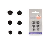 3 Pairs Eartips Earbuds Tips for Redmi Buds 6 Play, Soft Silicone Ear Tips Cover Replacement Earcap Sleeve S/M/L for Red mi Buds 6 Play in Ear Earphone (black)
