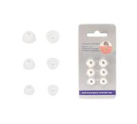3 Pairs Eartips Earbuds Tips for Redmi Buds 6 Play, Soft Silicone Ear Tips Cover Replacement Earcap Sleeve S/M/L for Red mi Buds 6 Play in Ear Earphone (white)