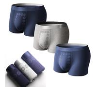 3 Pairs Energy Field Therapy Men's Underwear, Magnetic Energy Field Therapy Men Pants, Negative ion black technology, Soft Antibacterial Breathable Ultra-fine Combed Cotton
