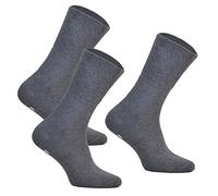 3-pairs Extra Wide Diabetic Socks MEDIC DEO COTTON for Swollen Legs, non-compression, anti Blistering, Antibacterial (44-46, UKGF)
