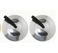 3 Pairs Finger Cymbals, Iron Hand Zills with Elastic Finger Loops, 2.1 in Diameter, 0.06 in Thick, Crisp Tone, Portable Musical Instrument for Belly Dancing, Orff Music, Parties, Silver