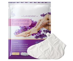 3 Pairs Foot Peel Mask, Foot Moisturizing Mask, Natural Lavender Exfoliating Foot Mask, Foot Skin Repair Socks for Dry, Aging, Cracked Heels Intense Skin Nutrition Foot Cream Mask