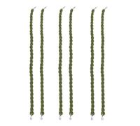 3 Pairs Green Elastic Trouser Leg Straps with Metal Hooks | Adjustable Braided Rope, Smooth Burr-free Surface, Non-slip Design, Helps Block Wind around Jacket Hems and Wide Openings