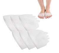 3 Pairs Hyggear Toe Alignment Cushions - Flexible Silicone Pads for Foot Comfort, Universal Size (Clear, Adjustable)
