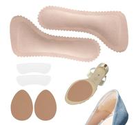 3 Pairs Insoles for Sandals Shoe Sole Anti Slip Grips, Heel Pads Shoe Inserts for a Better Shoe Fit and Comfort, Self-Adhesive Sweat Absorbing High Heel Insole Comfort Breathable Non-Slip Feet Pads